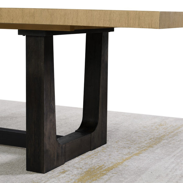 English Elm Wallace & Bay - Caramel Dining Table: Stylish Trestle Design With Rich Wood Finish, Perfect For Family Meals & Entertaining B361P406178-GIGA