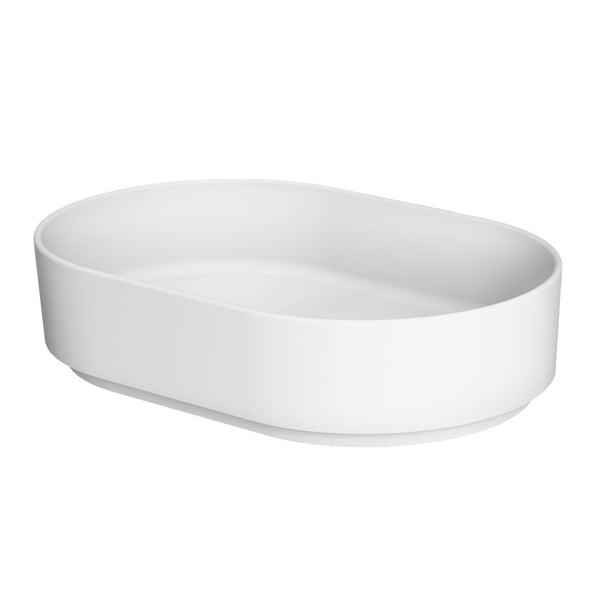 English Elm Solid Surface Pedestal Basin Seamless Non-porous Build for Modern Bathroom Design W2704P206024