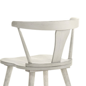 English Elm 2-piece Solid Wood Farmhouse Dining Chair Set with Weathered Rustic Finish W2537P214545