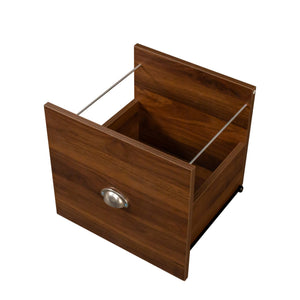 English Elm Home Office Computer Desk with Hutch — Spacious 2-Tier Shelves, Waterproof Scratch-Resistant Top, Ample Storage Walnut W331S00186