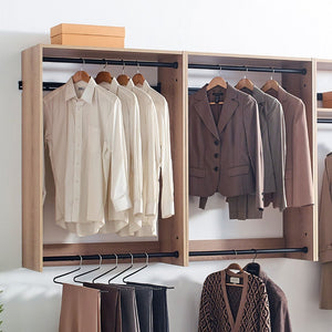 English Elm Devi Modular Wall Mounted Oak Closet Organizer with Five Configurable Storage Units B040S00115