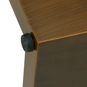 English Elm 53" Round Marble Dining Table With Metal Base - Seats 6, Stylish White Turntable & Easy Care! W1535S00368