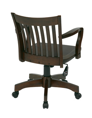 OSP Home Furnishings Deluxe Wood Banker's Chair Espresso Finish