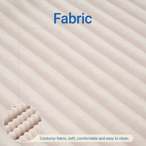 English Elm Loveseat Sofa Bed – Memory Foam Comfort, Convertible 2-In-1 Design, No Assembly, Corduroy Fabric Couch For Small Spaces And Guest Rooms (Beige) W2959P379135