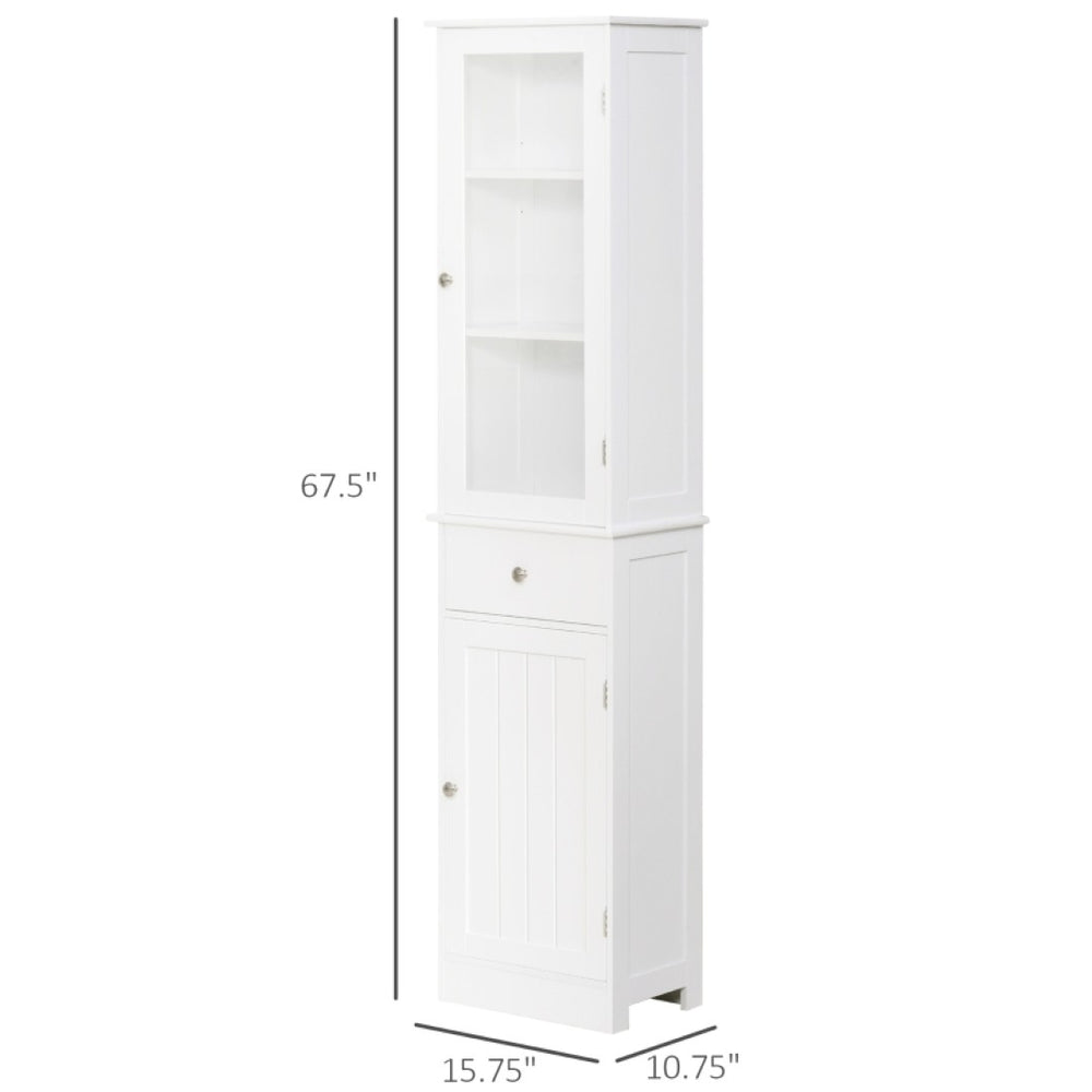 English Elm Living Room Barn Door Accent Cabinet Rustic Farmhouse Freestanding Narrow Storage Unit T3971P466329