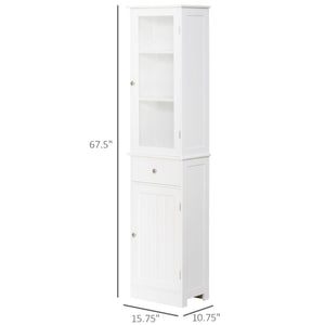 English Elm Living Room Barn Door Accent Cabinet Rustic Farmhouse Freestanding Narrow Storage Unit T3971P466329