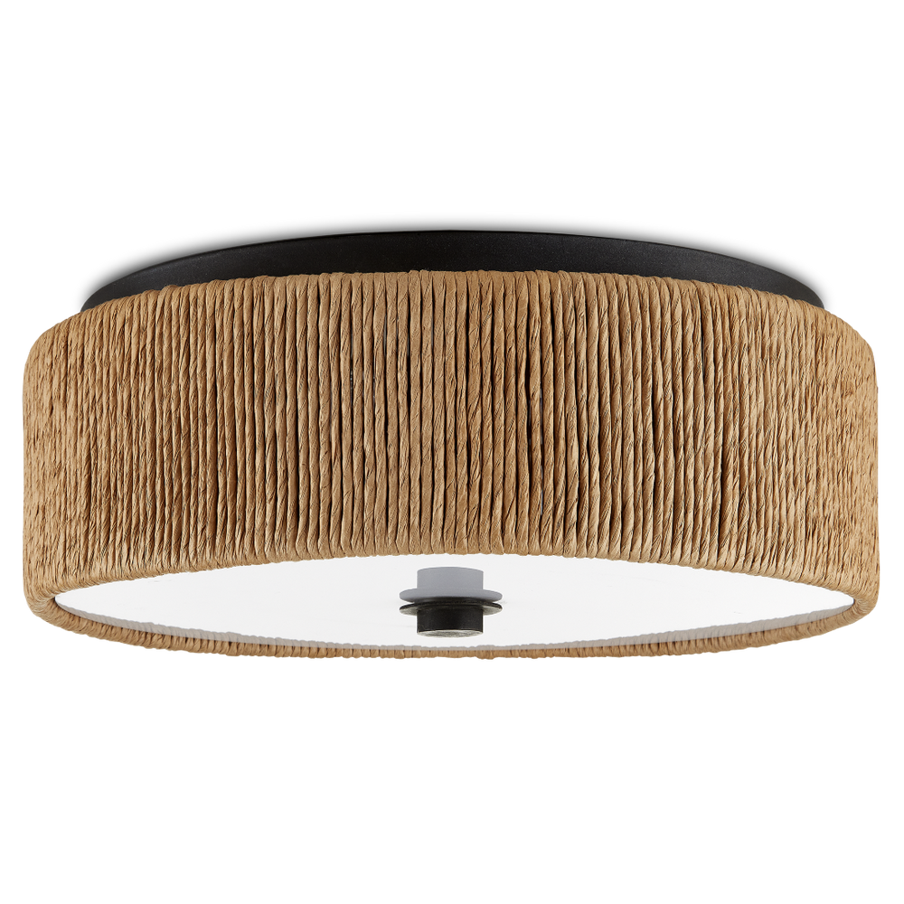 Brownell Flush Mount Ceiling Light Fixture - Bohemian Style with Acrylic Diffuser & Blacksmith Finish