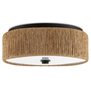 Brownell Flush Mount Ceiling Light Fixture - Bohemian Style with Acrylic Diffuser & Blacksmith Finish