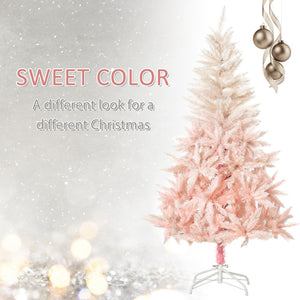 English Elm Homcom 7Ft Unlit Pink Spruce Christmas Tree With 1000 Tips For Custom Holiday Decor & Easy Setup W2225P229760