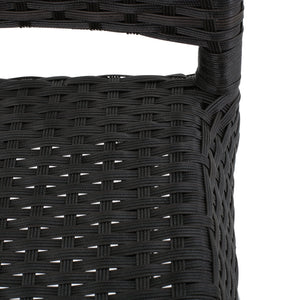 English Elm Christopher Knight Home® - 29" Outdoor PE Rattan Armless Barstools Set of 2 – Durable Woven Patio Seating with Curved Comfort Footrest Dark Brown 59265.00DBN