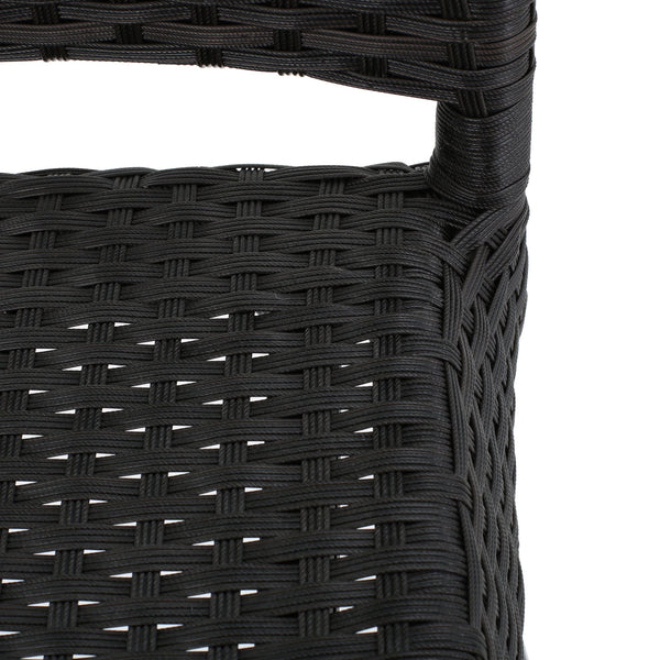 English Elm Christopher Knight Home® - 29" Outdoor PE Rattan Armless Barstools Set of 2 – Durable Woven Patio Seating with Curved Comfort Footrest Dark Brown 59265.00DBN