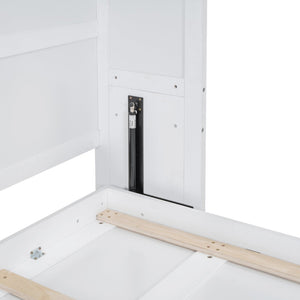 English Elm Queen Murphy Wall Bed with Integrated Wardrobe and Drawers for Studio Spaces LP000876AAK