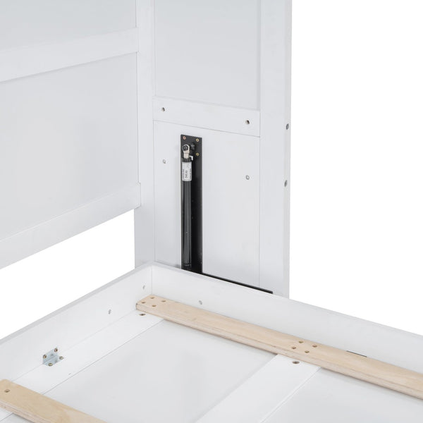 English Elm Queen Murphy Wall Bed with Integrated Wardrobe and Drawers for Studio Spaces LP000876AAK