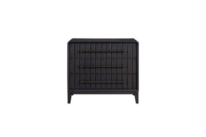 English Elm 3 Drawer Bachelor Chest Peppercorn Finish Solid Wood & MDF, Felt Top Drawer, Cedar Bottom Liner, Smooth Guides B2699P237495