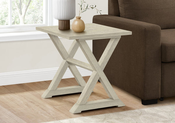 English Elm Accent 2-Tier Narrow End Table with Drawer and Shelf, Transitional Veneer Top, Solid Wood Legs for Compact Spaces White 27 L x 25 W x 9 H B2710P219492