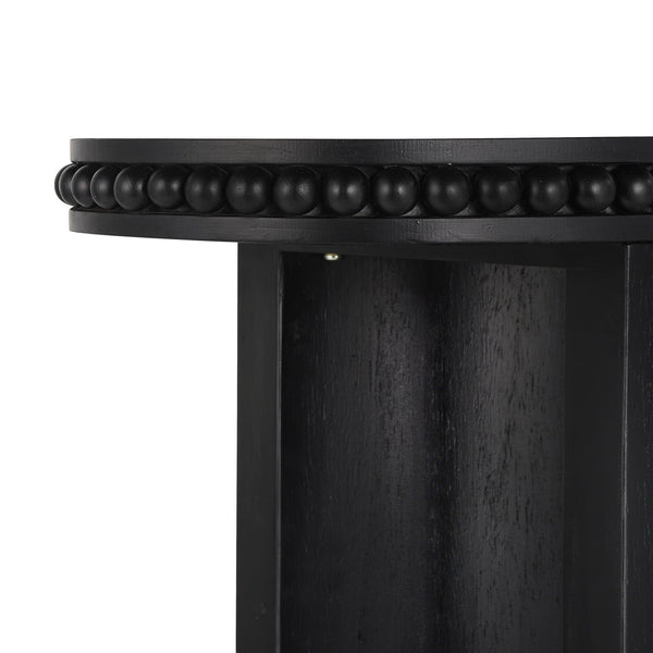 English Elm Christopher Knight Home® - Mirod Vintage Console Table with Beaded Trim, Sculpted Curved Legs, Reversible Setup for Hallway Elegance Black N760P286010B