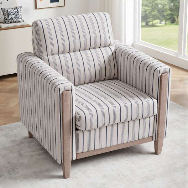 English Elm 1 Seater Pu Leather Accent Sofa with Pocket Spring Cushion for Living Room W680P409325