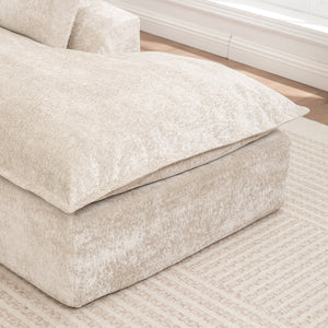 English Elm 103" Modern Modular L-Shaped Sectional Couch - Cloud-Like Comfort, No Assembly, Premium Chenille Upholstery W1170S00039