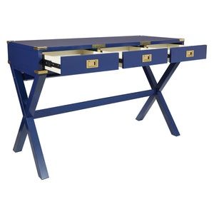 OSP Home Furnishings Wellington 46" Desk with Power Blue