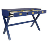 OSP Home Furnishings Wellington 46" Desk with Power Blue