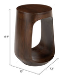 Okno Side Table Walnut 110242 Zuo Modern