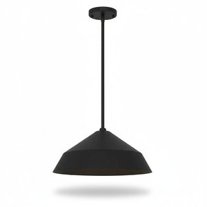 English Elm 14 Inch Matte Black Integrated Led Pendant Dimmable Etched Glass Kitchen Fixture B370P399324