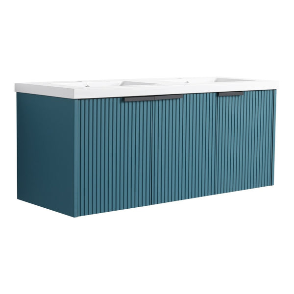 English Elm 48" Modern Wall-Mounted Bathroom Vanity With Resin Double Sink & Soft-Close Doors For Stylish Storage P1 W999S00351-GIGA