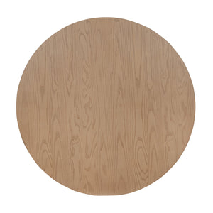 English Elm Christopher Knight Home® - Round Rustic Dining Table With Pedestal Base - Light Natural Finish, Durable Solid Wood & Mdf Design N771P355874A_N771P355875A