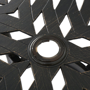 English Elm Christopher Knight Home® - AUSTIN 37" Square Table Copper Aluminum 37x37x30in Rust-Resistant Lightweight Outdoor Dining Table 60094.00SCOP