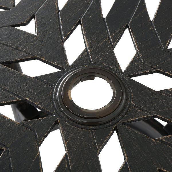 English Elm Christopher Knight Home® - AUSTIN 37" Square Table Copper Aluminum 37x37x30in Rust-Resistant Lightweight Outdoor Dining Table 60094.00SCOP