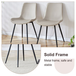 English Elm Scalable Extendable Dining Set Four Chairs Linen Upholstered Walnut Base Modern Walnut+Black,Warm Grey W1151S04717