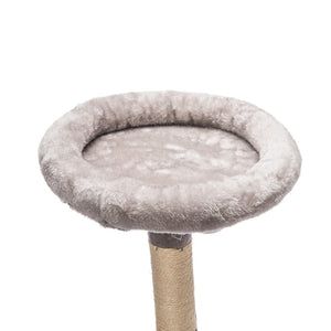 English Elm Large 7 Tier Plush Cat Tree with Dual Condos Hammock Sisal Posts for Multi Cat Homes Gray W1578P447623