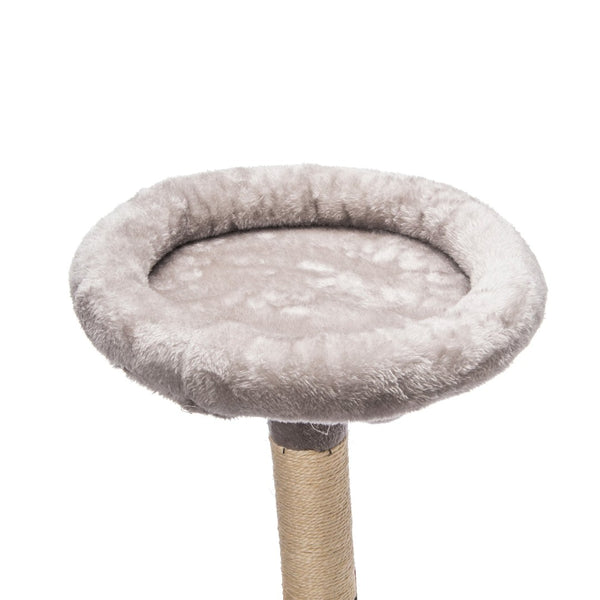 English Elm Large 7 Tier Plush Cat Tree with Dual Condos Hammock Sisal Posts for Multi Cat Homes Gray W1578P447623