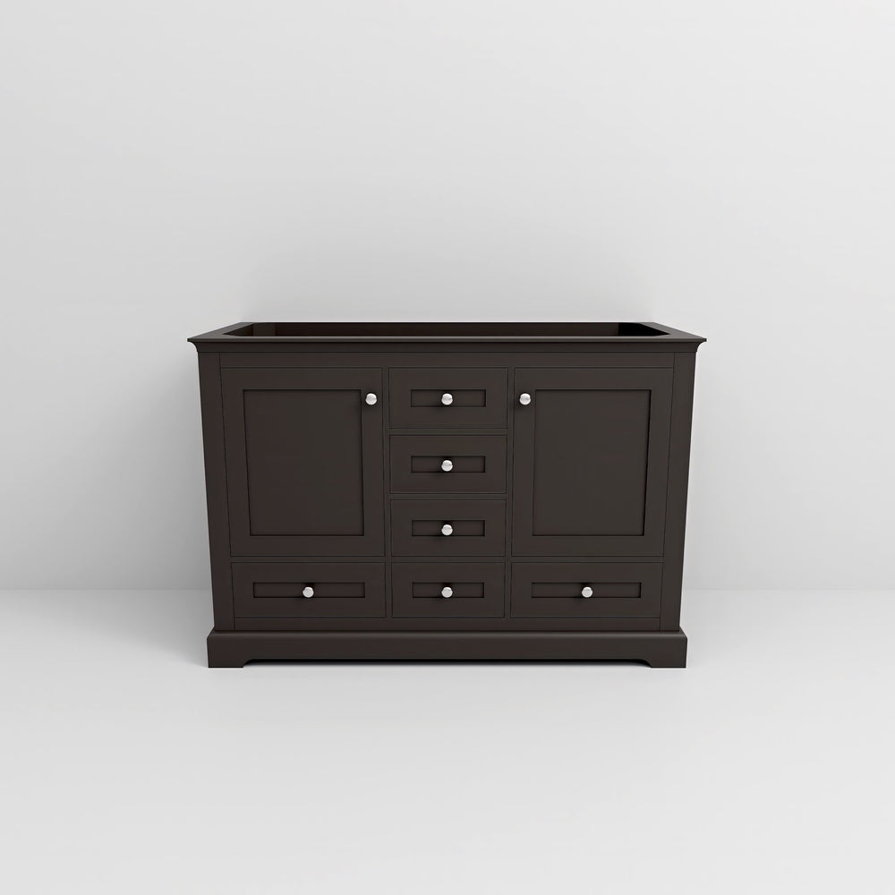 English Elm Espresso 48-inch Double Bath Vanity with Soft-Close Drawers, Solid Wood Frame, Ample Storage Shelf B2731P258194