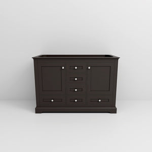 English Elm Espresso 48-inch Double Bath Vanity with Soft-Close Drawers, Solid Wood Frame, Ample Storage Shelf B2731P258194