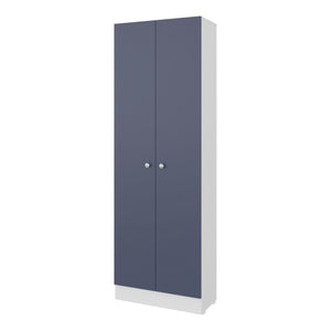 English Elm Kronos Stylish Two-Tone Wall Cupboard with Five Shelves, Concealed Doors for Clutter-Free Storage B062P389913