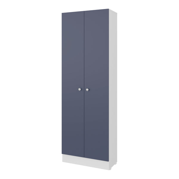 English Elm Kronos Stylish Two-Tone Wall Cupboard with Five Shelves, Concealed Doors for Clutter-Free Storage B062P389913