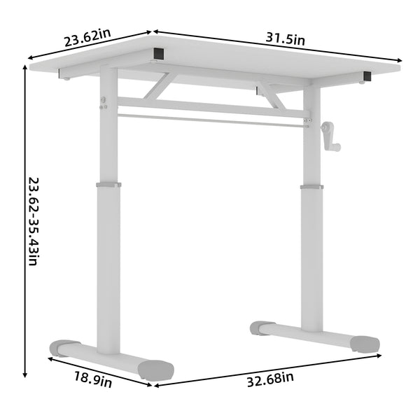 English Elm Adjustable Study Desk – Ergonomic Height-Adjustable Workstation For Kids & Adults, Compact Design W1935P338346