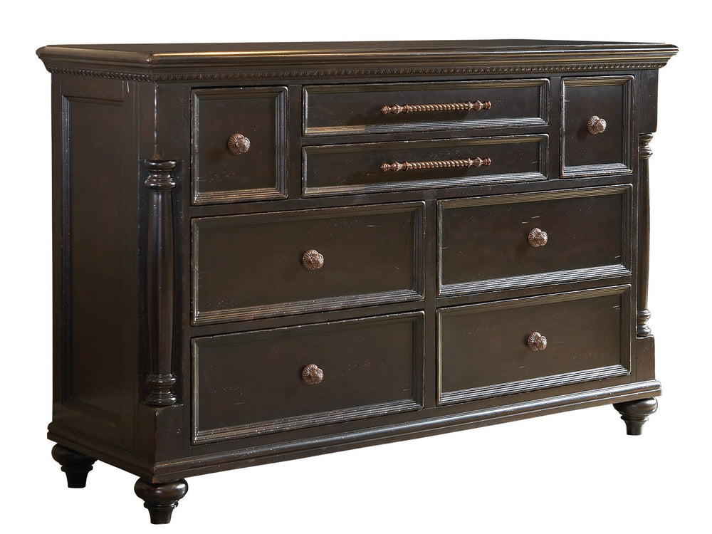 Lexington Tommy Bahama Home Stony Point Triple Dresser - Exquisite British Colonial Design With Rich Tamarind Finish & 8 Drawers Tamarind  619-233