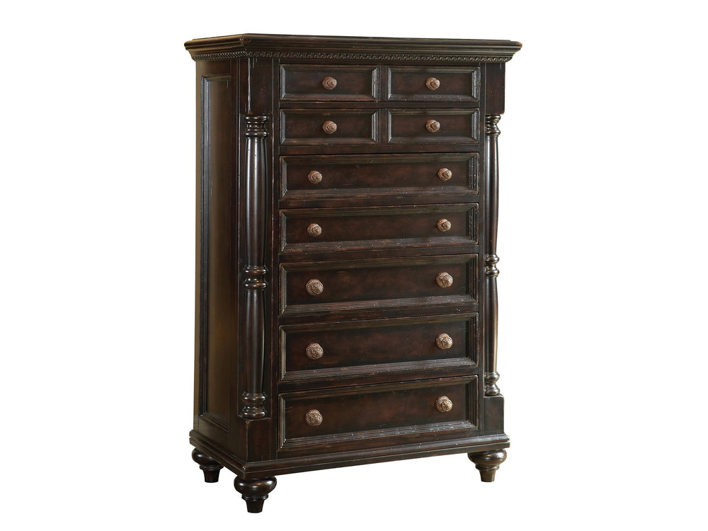 Lexington Tommy Bahama Home Stony Point Chest - Classic British Colonial Design With Rich Tamarind Finish And Hidden Jewelry Tray Tamarind  619-307