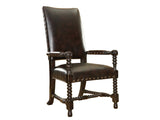 Lexington Tommy Bahama Home Edwards Dining Chair - Exquisite British Colonial Design With Rich Antique Leather And Unique Accents Tamarind  619-885-01