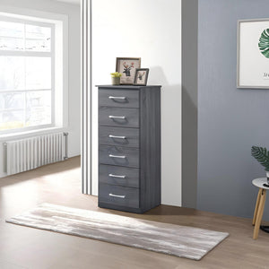 English Elm Boston Gray Lingerie Chest 46"H – Modern Laminated 4-Drawer Storage, Compact Design, Durable Build B078112066