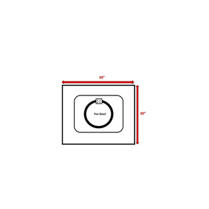 English Elm 25" Steel Outdoor Fire Pit Table with Lid & Cover, Hidden Propane Compartment, 33x33x11 Durable Entertaining Center B120142292