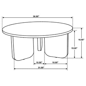 English Elm Columbo Solid Mango Wood 3 Piece Round Table Set for Modern Living Rooms B062S01476