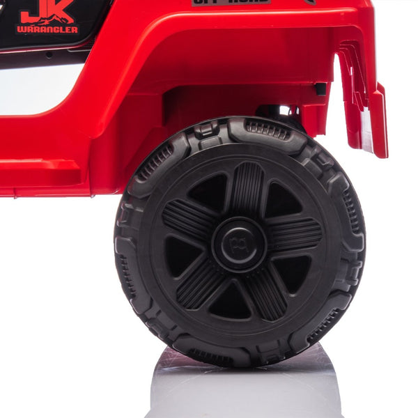 English Elm 12v Kids Electric Ride on Truck with Parental Remote Four Wheel Suspension and Led Lights Red W1578P187461