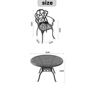English Elm 7-Piece Cast Aluminum Patio Furniture Set With Beige Cushions For Stylish Outdoor Dining & Relaxation W1710S00138