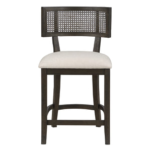 OSP Home Furnishings Lantana 26" Cane Back Counter Stool Linen