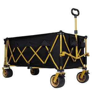 English Elm 67-1/2in Heavy Duty Beach Wagon All-terrain Wheels Foldable Tailgate 480lb Capacity W2932P349287