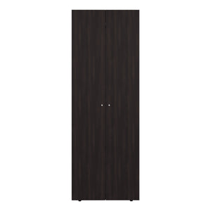 English Elm Armoire, Three-Door Engineered Wood Wardrobe in Walnut and Black Wengue with 3 Shelves for Organized Storage Multi 71.62 L x 20.08 W x 5.51 H B097P369451
