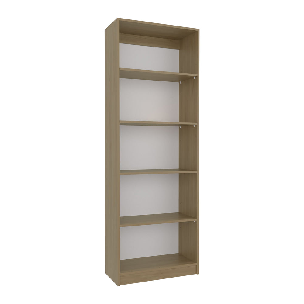English Elm Home 4 Shelves Bookcase Wide Natural Oak – Multi-Tier Storage Display Shelf, Sturdy MDF Design B070P337061